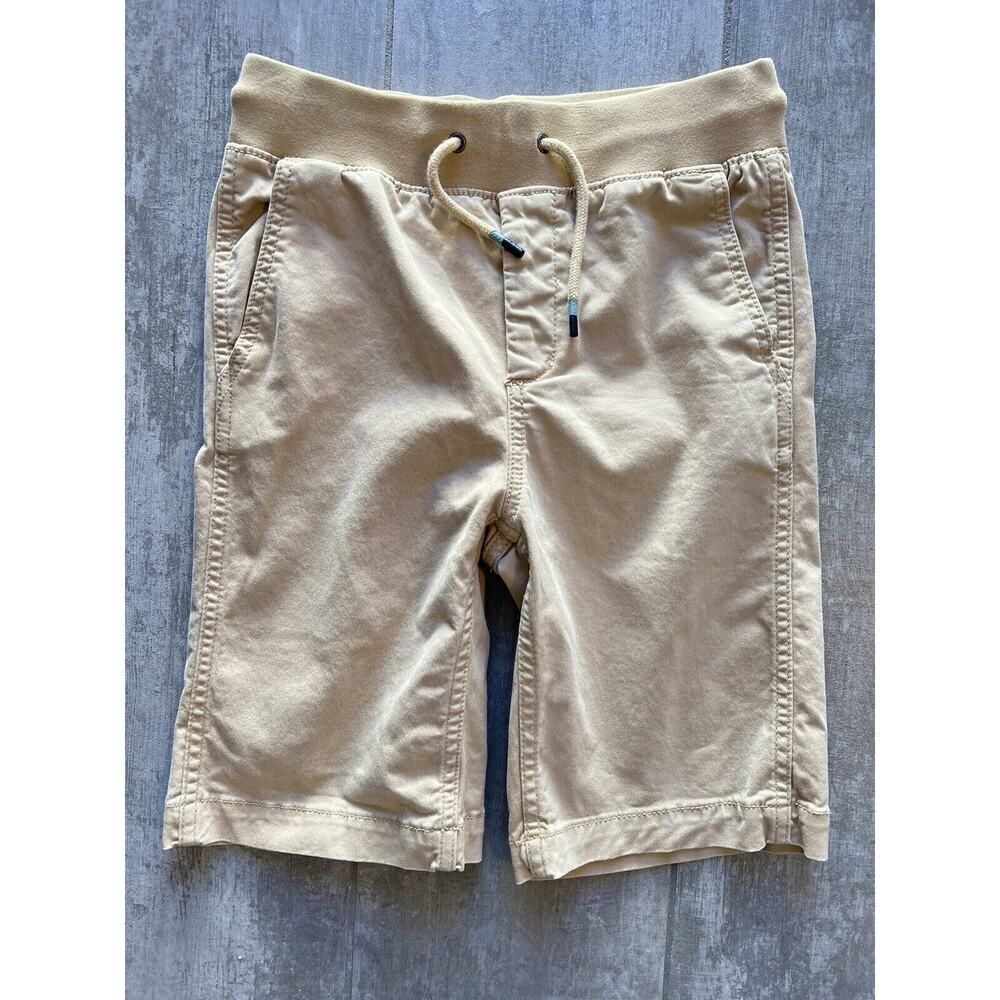 Gap Kids Boy Easy Pull On Shorts Khaki Tan Chino Everyday Casual L 10-11 Regular